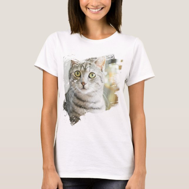 Camiseta Diseño de un gato loco (Anverso)