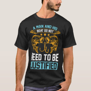 Camiseta Diseño de un hombre y su barco