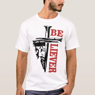 Camiseta Diseño de uñas de cruz de Jesús – Cristiano podero