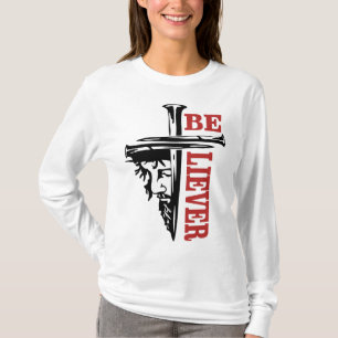 Camiseta Diseño de uñas de cruz de Jesús – Cristiano podero