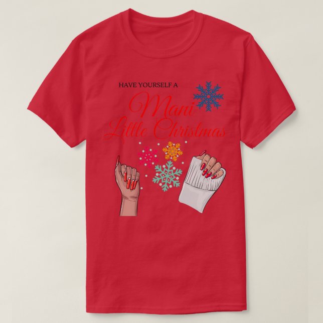 Camiseta Diseño de uñas para navidades (Diseño del anverso)