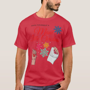 Camiseta Diseño de uñas para navidades