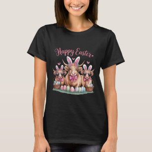 Camiseta Diseño de vaca conejito de Pascua lindo Amante de