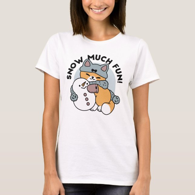 Camiseta Diseño de vacaciones de invierno para gato con nie (Anverso)