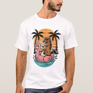 Camiseta Diseño de vacaciones de verano de flamenco de caba