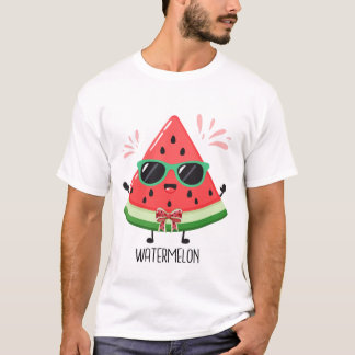 Camiseta Diseño de vacaciones divertidas de sandía linda de