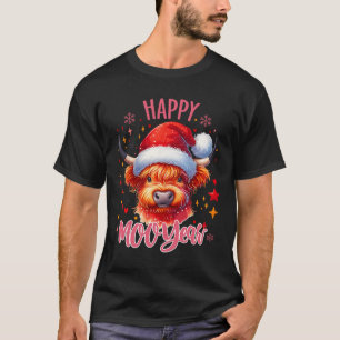 Camiseta Diseño de vacas en Highland 2025, Navidades divert