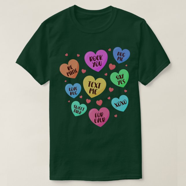 Camiseta Diseño de vándalos de corazón día de San Valentín  (Diseño del anverso)