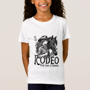 Camiseta diseño de vaquera linda 