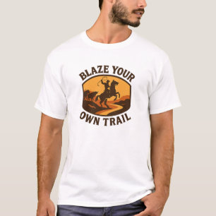 Camiseta Diseño de vaquero que forja su propio camino