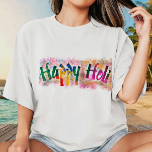 Camiseta Diseño de varios colores del feliz festival de Hol