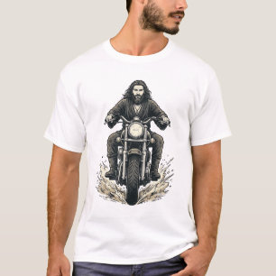 Camiseta Diseño de vector de motorista de motocicleta de gr