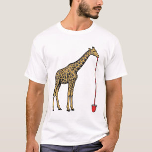 Camiseta Diseño de vector de pajita para beber jirafa vinta