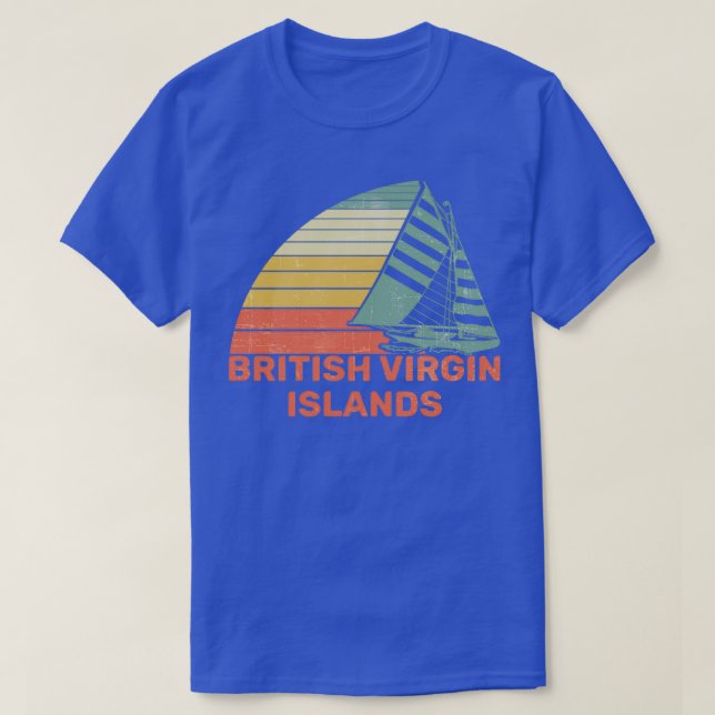 Camiseta Diseño de vela de las Islas Vírgenes Británicas (Diseño del anverso)