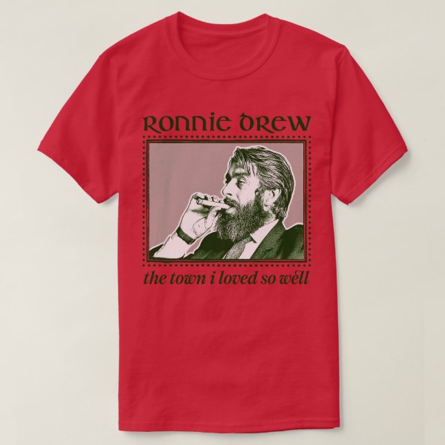 Camiseta Diseño de ventilador de estilo de época Ronnie Dre (Diseño del anverso)