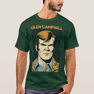 Camiseta Diseño de ventilador de estilo retro Glen Campbell