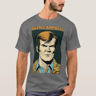 Camiseta Diseño de ventilador de estilo retro Glen Campbell