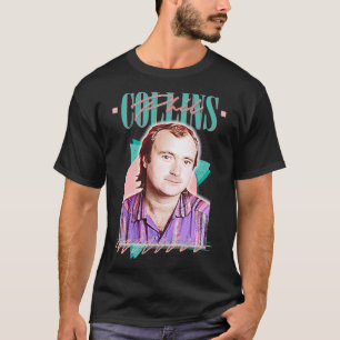 Camiseta Diseño de ventilador estético de Phil Collins Retr