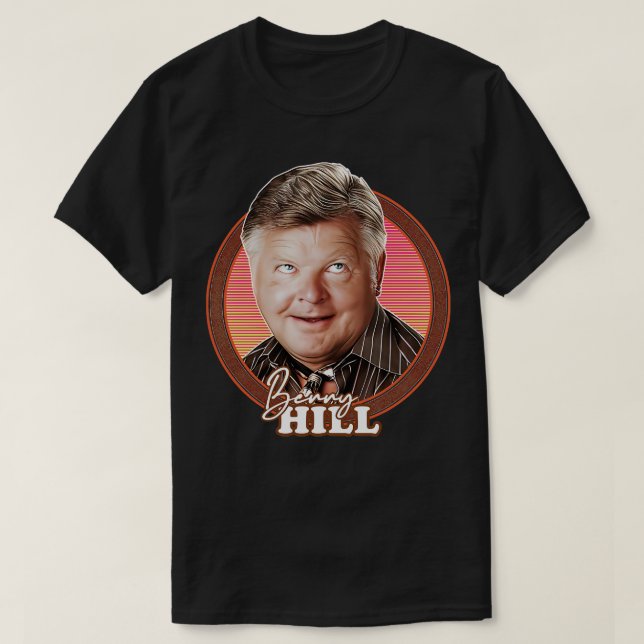 Camiseta Diseño de ventilador retro de Benny Hill 70 1 (Diseño del anverso)