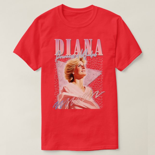 Camiseta Diseño de ventilador retro estético Diana 90 (Diseño del anverso)