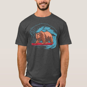 Camiseta Diseño de verano de Guay con una aleta de oso pard