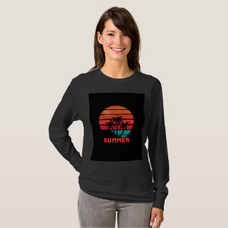 Camiseta diseño de verano de mangas largas