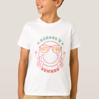 Diseño de verano "La escuela está fuera" retro gru