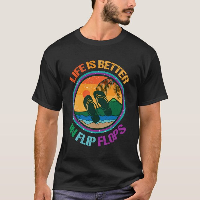 Camiseta Diseño De Verano Retro Para La Vida De Las Mujeres (Anverso)