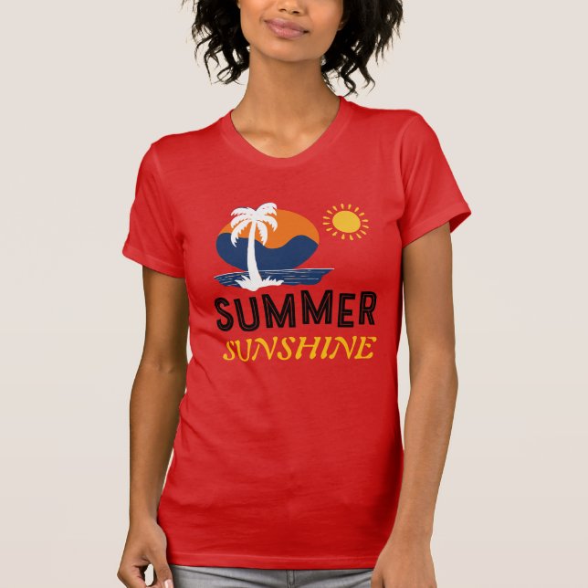 Camiseta Diseño de Verano Soleado (Anverso)