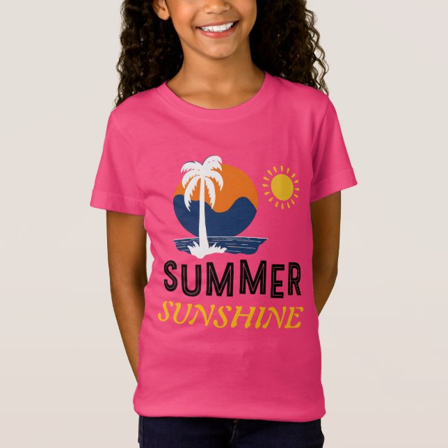Camiseta Diseño de Verano Soleado (Anverso)