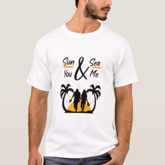 Camiseta Diseño De Verano Sun And Sea You & Me