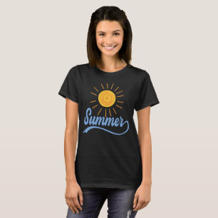 Camiseta Diseño de verano Sunshine Mujer Negro
