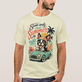 Camiseta Diseño de viaje por carretera de perro lindo