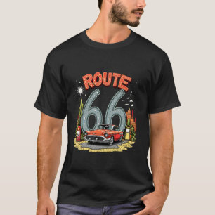 Camiseta Diseño de viaje por carretera del desierto Ruta 66