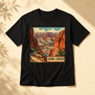 Camiseta Diseño de viaje retro del Gran Cañón