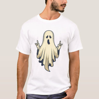 Camiseta Diseño de Vibra Fría de Halloween con Fantasma de