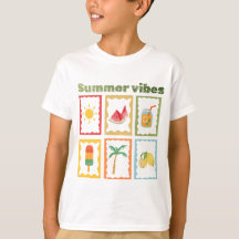 Diseño de Vibraciones de Verano Retro con Sol