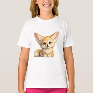 Camiseta Diseño de vibraciones positivas de zorro fennec fe