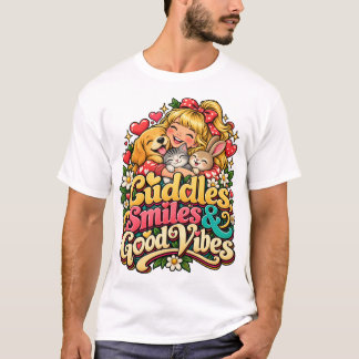 Camiseta Diseño de Vibraciones Positivas y Felicidad Lindo