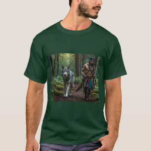 Camiseta Diseño de vida salvaje nativo estadounidense de gu