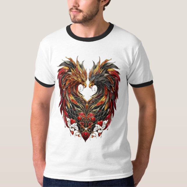 Camiseta Diseño de vidrios para dragones encantados (Anverso)
