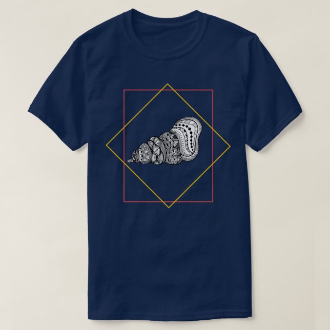 Camiseta Diseño de vintage Seashell (Diseño del anverso)
