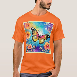 Camiseta Diseño de vista de pulpo colorido