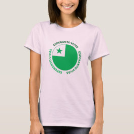 Camiseta Diseño de vivas/vidas de esperanto con arte de pal