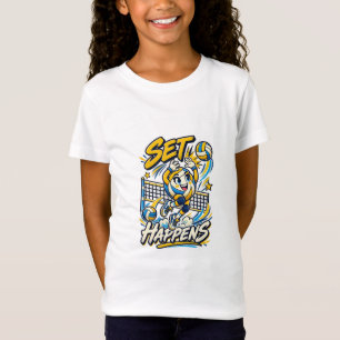 Camiseta Diseño de voleibol divertido sucede