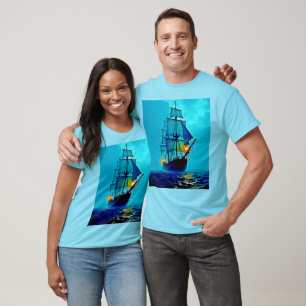 Camiseta Diseño de vómitos para el mar del buque Ghostly Ta