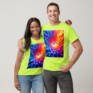 Camiseta Diseño de vórtice de color geométrico prismático