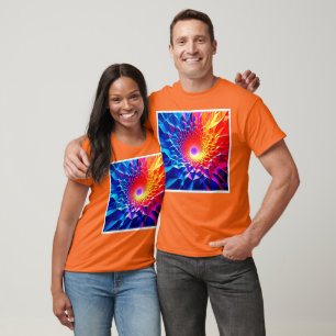 Camiseta Diseño de vórtice de color geométrico prismático