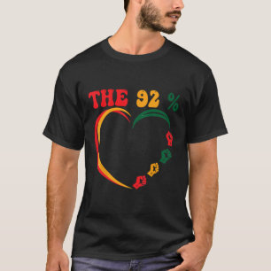 Camiseta diseño de votación de mujer negra 92 por ciento 92