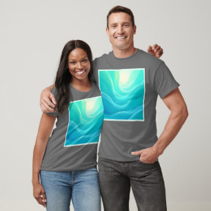 Camiseta Diseño de Waves Resumen de la Serenidad del Océano